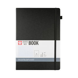 Sakura Cuaderno de tapa dura cuadriculado A4 Negro